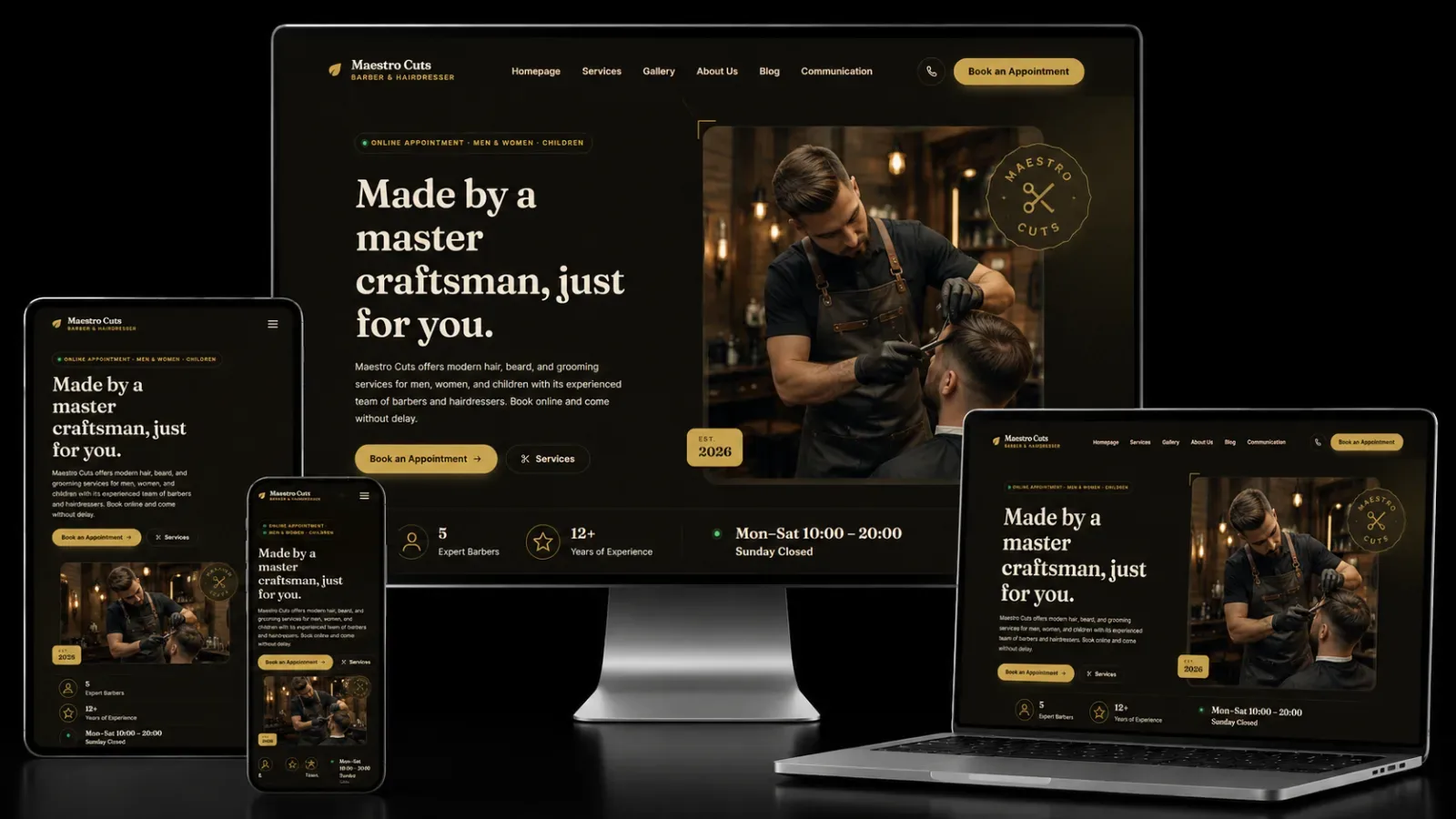 Barber Website Design