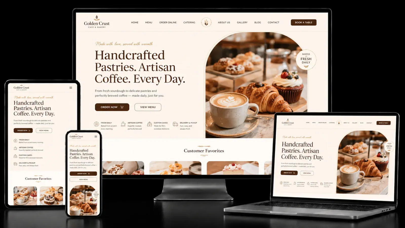 Cafe &amp; Bakery Website