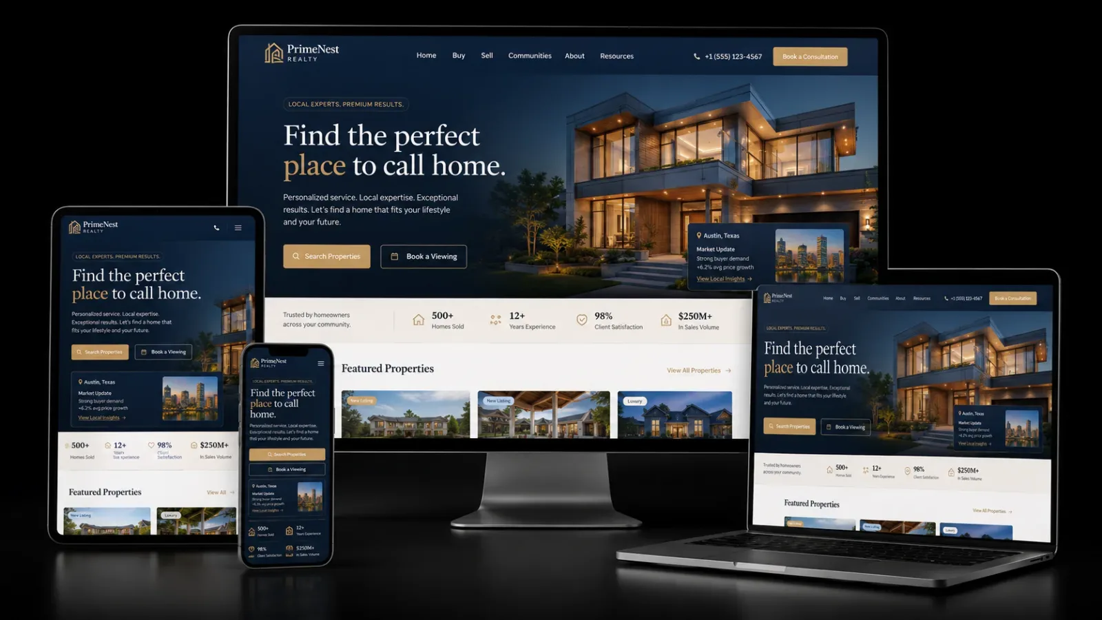 Real Estate Agent Website Design