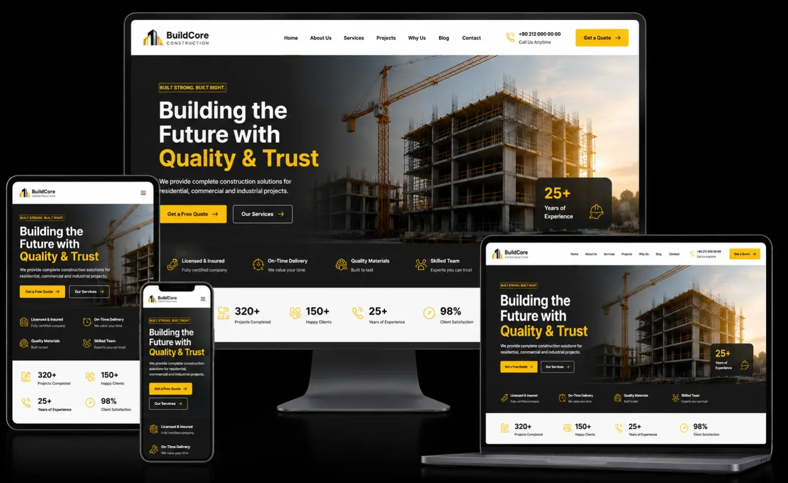Construction Company Website Design